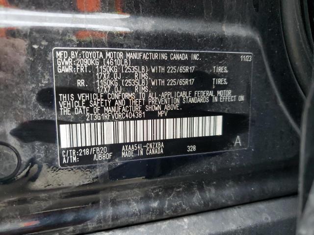 2T3G1RFV0RC404381 - 2024 TOYOTA RAV4 LE 黑色 照片 13