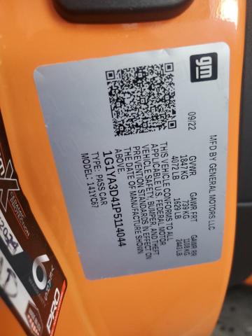 1G1YA3D41P5114044 - 2023 CHEVROLET CORVETTE STINGRAY 1LT ORANGE photo 13