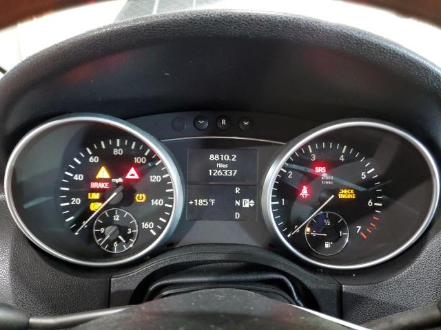 4JGBB8GB8BA678593 - 2011 MERCEDES-BENZ ML 350 4MATIC WHITE photo 9