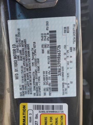 3LN6L5E99HR663726 - 2017 LINCOLN MKZ RESERVE ნაცრისფერი ფოტო 13