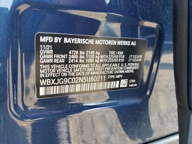 WBXJG9C02N5U60211 - 2022 BMW X1 XDRIVE28I 蓝色 照片 13