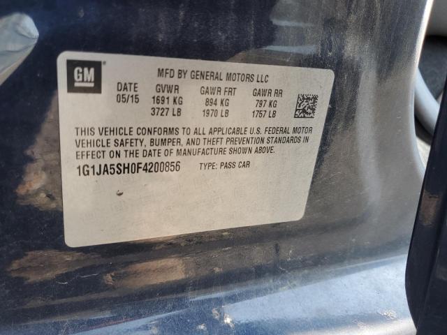 1G1JA5SH0F4200856 - 2015 CHEVROLET SONIC LS 蓝色 照片 12