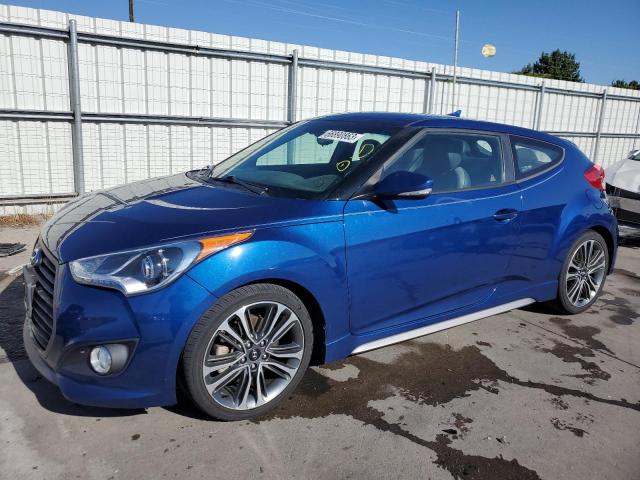 KMHTC6AEXGU286889 - 2016 HYUNDAI VELOSTER TURBO BLUE photo 1