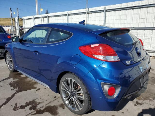 KMHTC6AEXGU286889 - 2016 HYUNDAI VELOSTER TURBO BLUE photo 2