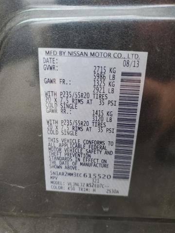 5N1AR2MM3EC615520 - 2014 NISSAN PATHFINDER S CHARCOAL photo 13