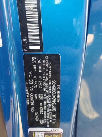 3KPF54ADXPE689406 - 2023 KIA FORTE GT LINE BLUE photo 12