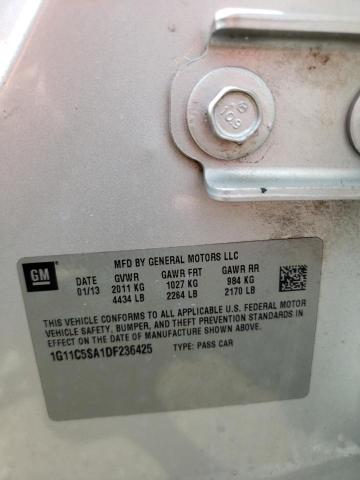 1G11C5SA1DF236425 - 2013 CHEVROLET MALIBU 1LT 银色 照片 13