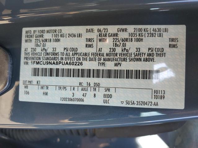 1FMCU9NA8PUA60226 - 2023 FORD ESCAPE ST LINE PLUS BLUE photo 13