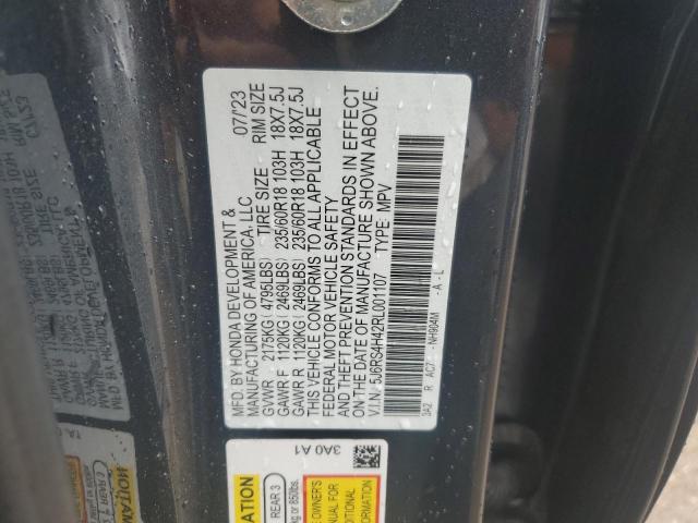 5J6RS4H42RL001107 - 2024 HONDA CR-V EX CHARCOAL photo 12