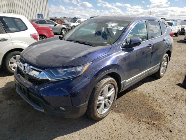 5J6RW2H84KA015636 - 2019 HONDA CR-V EXL BLUE photo 2