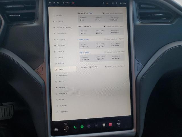 5YJSA1E21JF272226 - 2018 TESLA MODEL S თეთრი ფოტო 9
