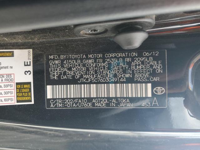 JTKJF5C76D3049144 - 2013 TOYOTA SCION BLACK photo 12