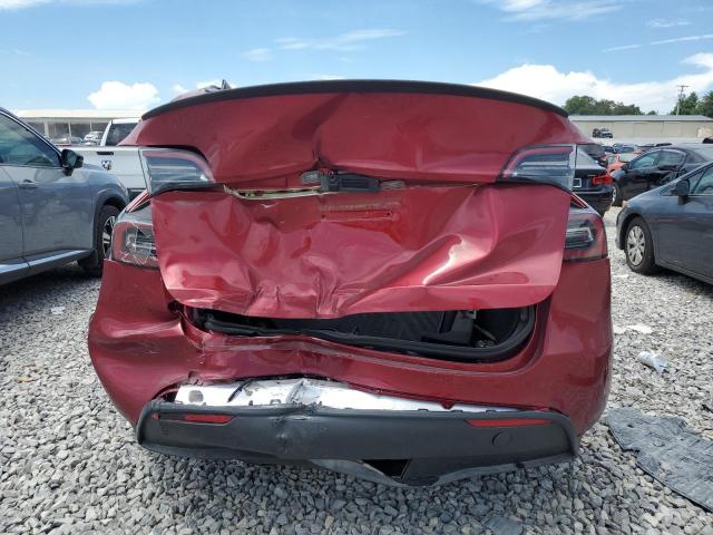 7SAYGDEFXSA344359 - 2025 TESLA MODEL Y RED photo 6