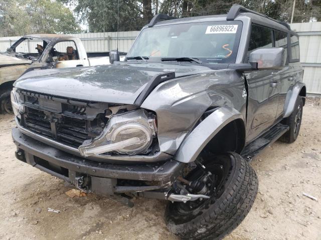 1FMDE5BH7NLB56427 - 2022 FORD BRONCO BASE GRAY photo 2