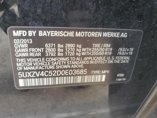 5UXZV4C52D0E03685 - 2013 BMW X5 XDRIVE35I BLACK photo 13