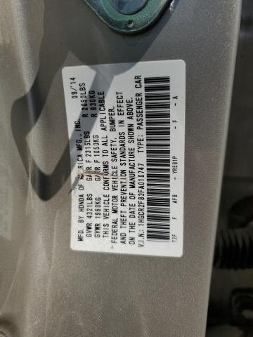 1HGCR2F83FA010747 - 2015 HONDA ACCORD EXL TAN photo 13