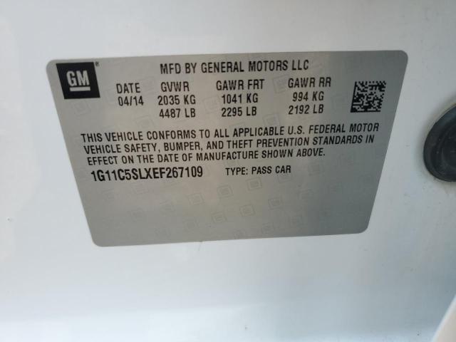 1G11C5SLXEF267109 - 2014 CHEVROLET MALIBU 1LT WHITE photo 13