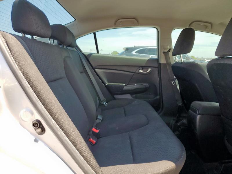 2HGFB2F55FH527086 - 2015 HONDA CIVIC LX ვერცხლისფერი ფოტო 10