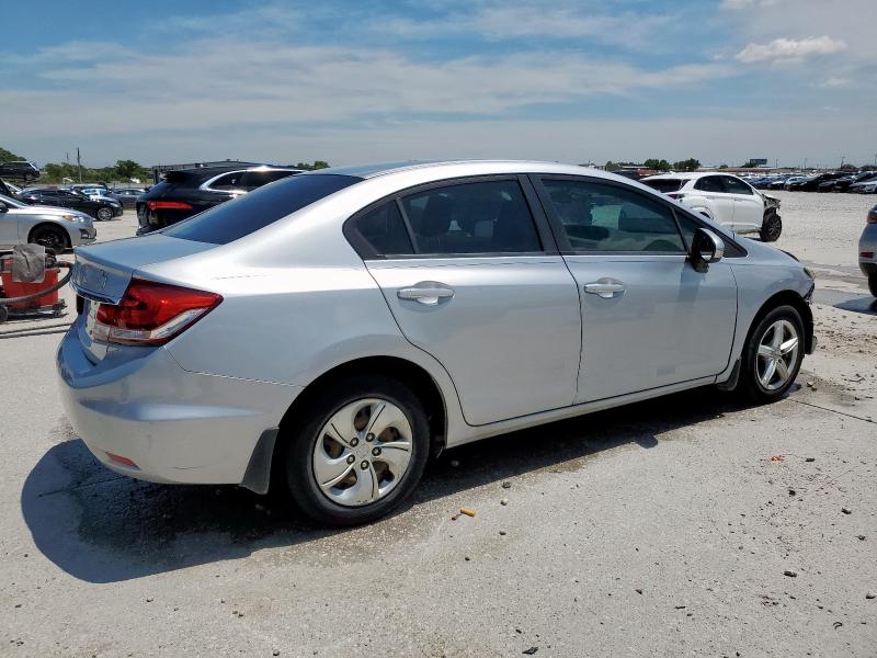 2HGFB2F55FH527086 - 2015 HONDA CIVIC LX ვერცხლისფერი ფოტო 3