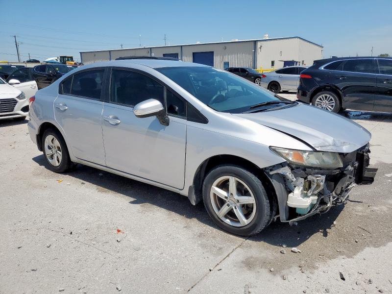 2HGFB2F55FH527086 - 2015 HONDA CIVIC LX ვერცხლისფერი ფოტო 4