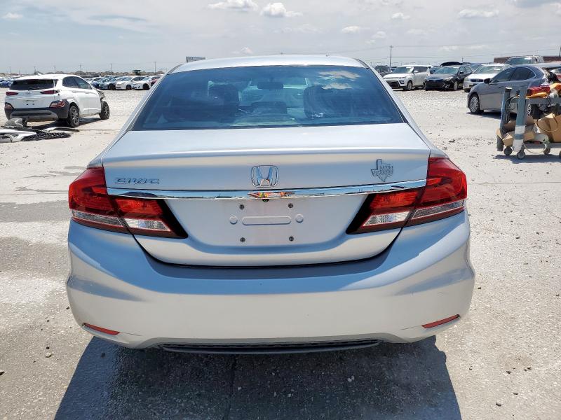 2HGFB2F55FH527086 - 2015 HONDA CIVIC LX ვერცხლისფერი ფოტო 6