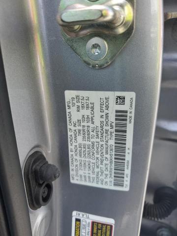 2HKRW1H86KH513670 - 2019 HONDA CR-V EXL SILVER photo 14