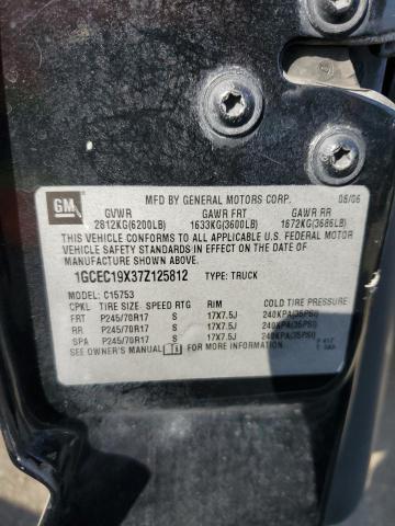 1GCEC19X37Z125812 - 2007 CHEVROLET SILVERADO C1500 CLASSIC Qara foto 12