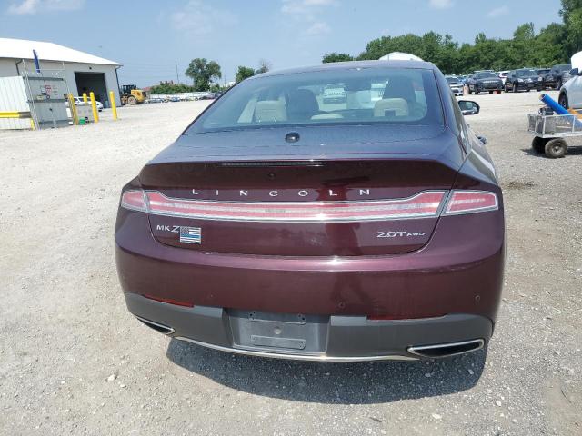 3LN6L5F90HR659031 - 2017 LINCOLN MKZ RESERVE ბურგუნდია ფოტო 6