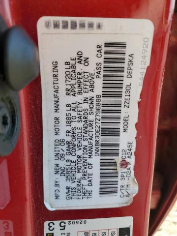 1NXBR30E27Z796888 - 2007 TOYOTA COROLLA CE 勃艮第红 照片 12