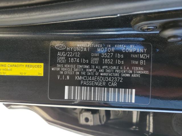 KMHCU4AE6DU342372 - 2013 HYUNDAI ACCENT GLS BLACK photo 12