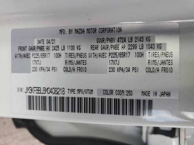 JM3KFBBL6M0408218 - 2021 MAZDA CX-5 SPORT WHITE photo 13