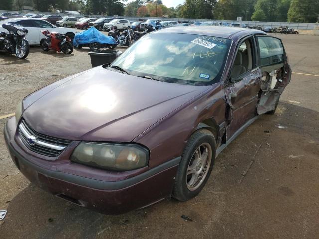 2G1WF52E539259598 - 2003 CHEVROLET IMPALA MAROON photo 2