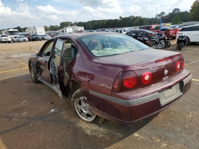 2G1WF52E539259598 - 2003 CHEVROLET IMPALA MAROON photo 3