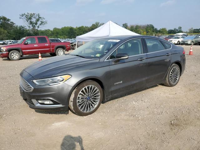 3FA6P0RU4JR247783 - 2018 FORD FUSION TITANIUM/PLATINUM HEV GRAY photo 1