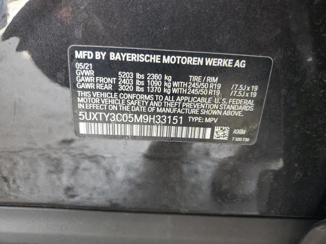 5UXTY3C05M9H33151 - 2021 BMW X3 SDRIVE30I GRAY photo 13