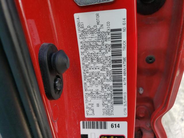 3TMJU62N78M064386 - 2008 TOYOTA TACOMA DOUBLE CAB PRERUNNER RED photo 13