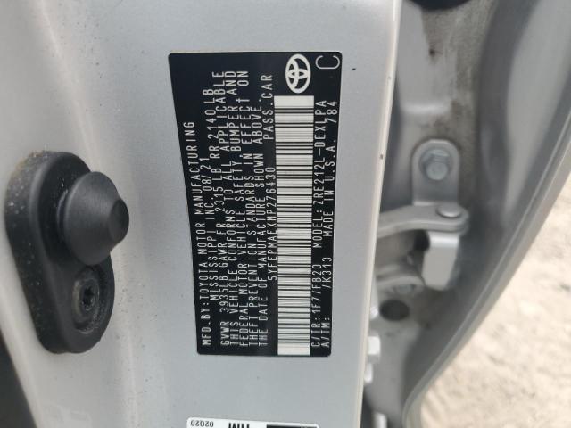 5YFEPMAEXNP276430 - 2022 TOYOTA COROLLA LE Gümüş foto 12