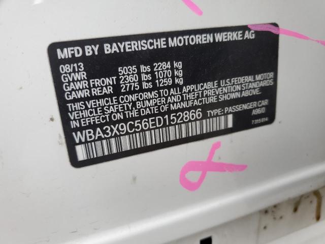 WBA3X9C56ED152866 - 2014 BMW 335 XIGT WHITE photo 12