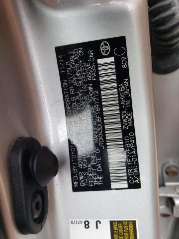 JTDKN3DU8F1897712 - 2015 TOYOTA PRIUS SILVER photo 12