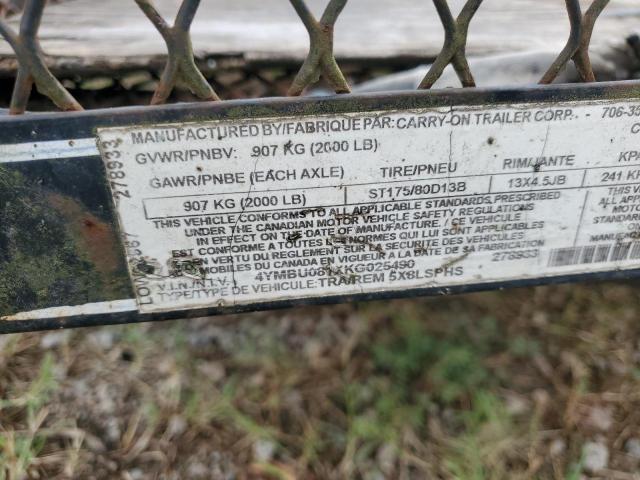 4YMBU081XJG025490 - 2020 UTILITY TRAILER BLACK photo 10