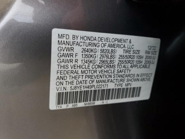 5J8YE1H49PL022171 - 2023 ACURA MDX TECHNOLOGY رمادي صورة 13