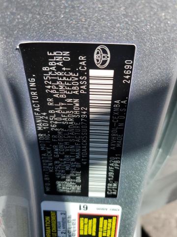 4T1DAACK5SU077942 - 2025 TOYOTA CAMRY XSE SILVER photo 13