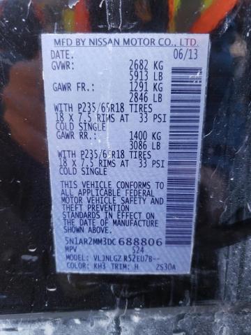 5N1AR2MM3DC688806 - 2013 NISSAN PATHFINDER S 黑色 照片 13