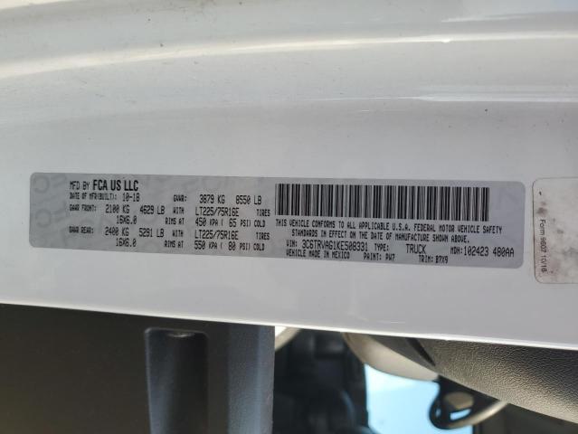 3C6TRVAG1KE508331 - 2019 RAM PROMASTER 1500 STANDARD WHITE photo 13