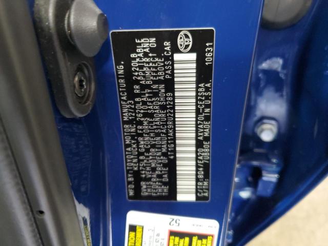 4T1G11AK9RU221289 - 2024 TOYOTA CAMRY SE NIGHT SHADE BLUE photo 13