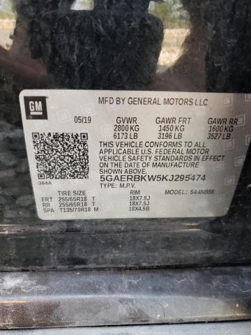 5GAERBKW5KJ295474 - 2019 BUICK ENCLAVE ESSENCE Սև լուսանկար 14
