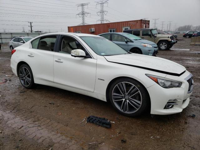 JN1AV7AR3HM900071 - 2017 INFINITI Q50 HYBRID WHITE photo 4