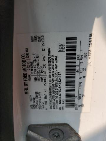 NM0LS7E28K1424157 - 2019 FORD TRANSIT CO XL WHITE photo 12