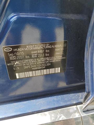 5NPE34AF1GH302384 - 2016 HYUNDAI SONATA SPORT 蓝色 照片 12