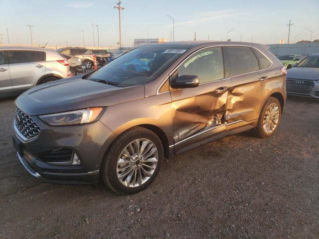 2FMPK4K96NBA36322 - 2022 FORD EDGE TITANIUM GRAY photo 1